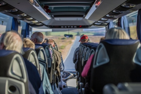 Efter påstigning kører vi via Padborg til Flensburg